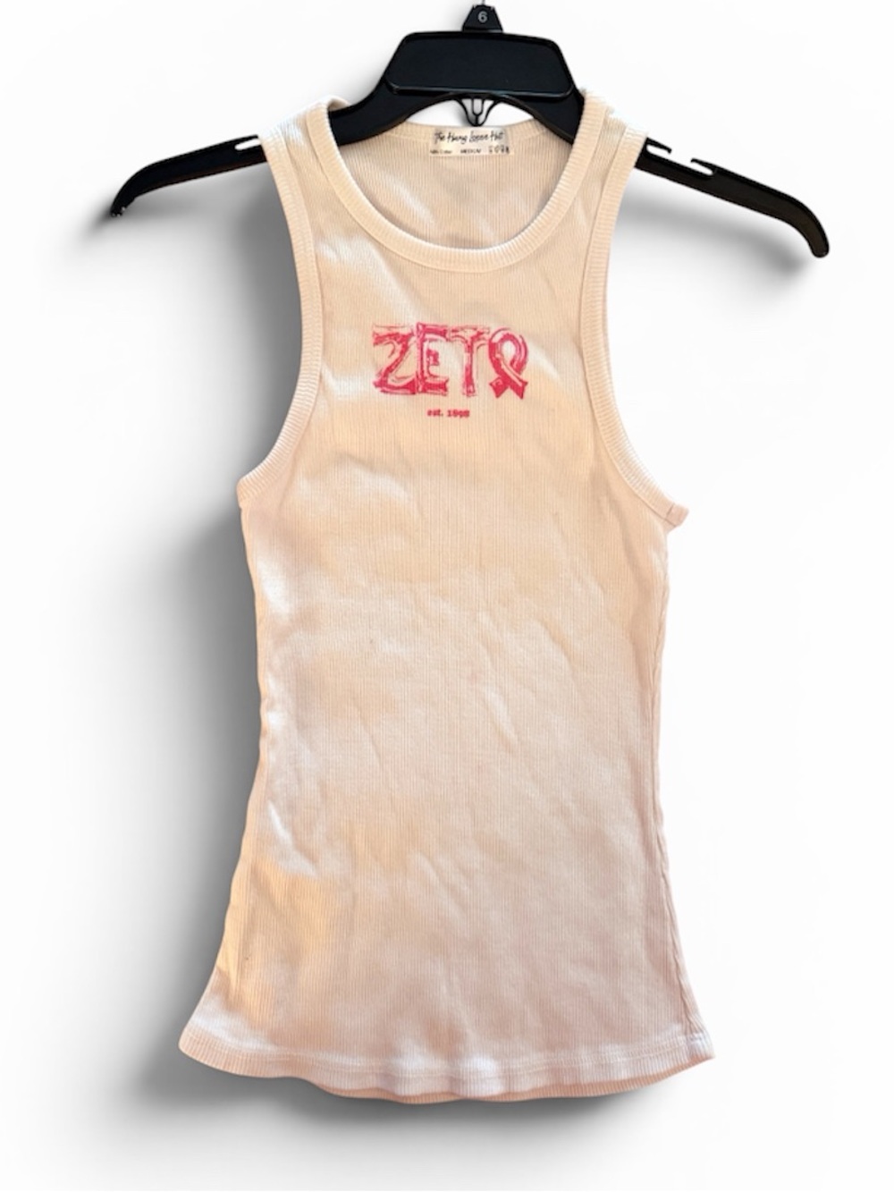 ZETA The Hang Loose Hut M Fitted Ribbed Tank Top 100% Cotton